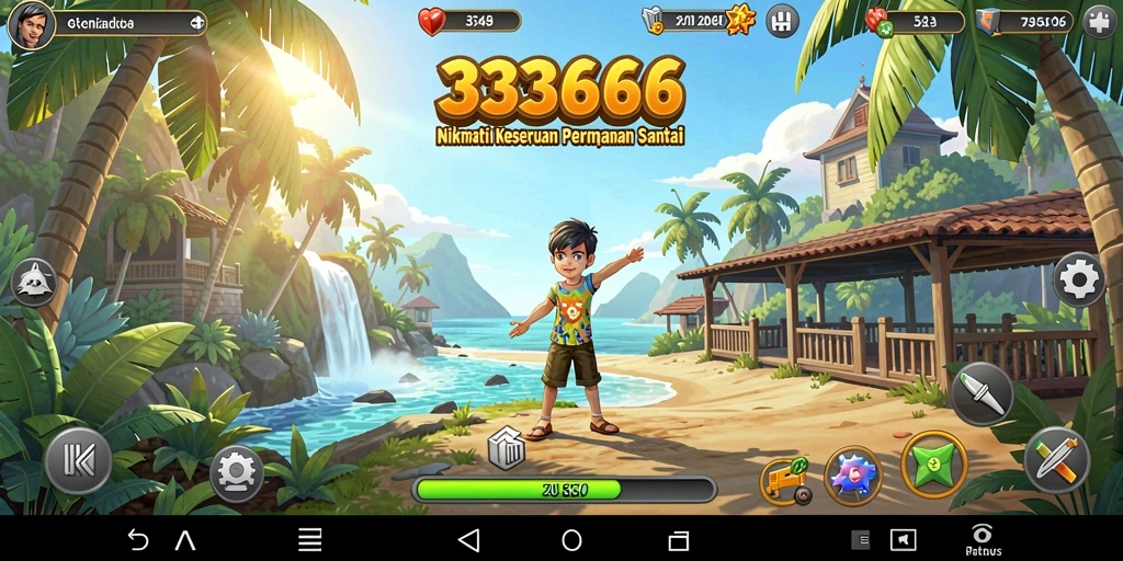 Tampilan gameplay menarik dari 333666 yang penuh warna.
