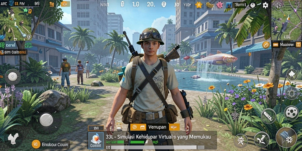 Tampilan gameplay menarik dari 33L yang menunjukkan simulasi kehidupan.
