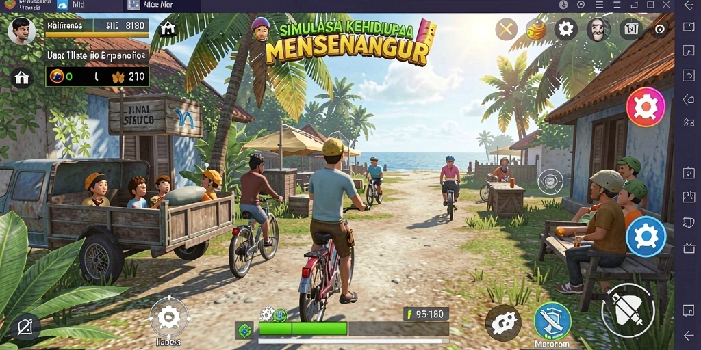 Screenshot menampilkan gameplay memukau di 8180 dengan desain lingkungan yang kaya.