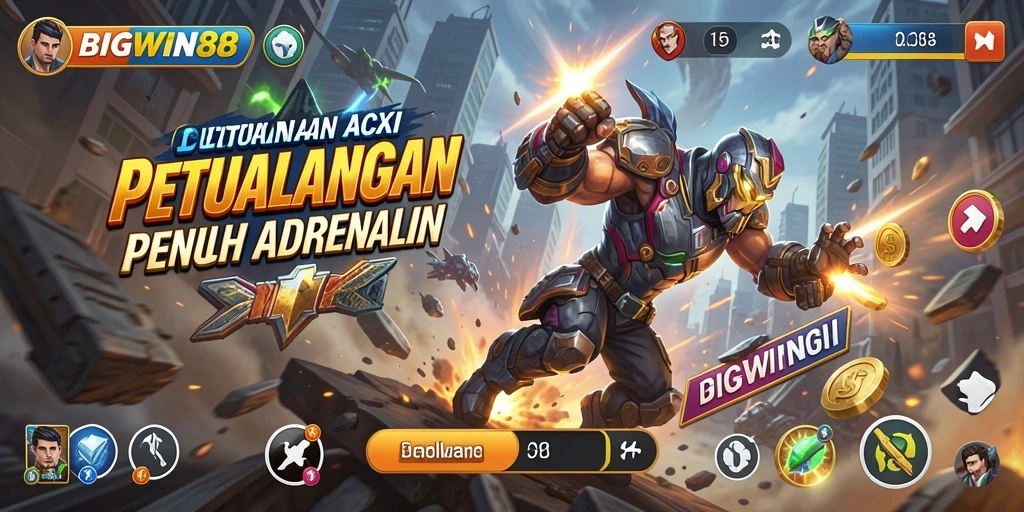 Tampilan menakjubkan dari gameplay aksi BIGWIN88.