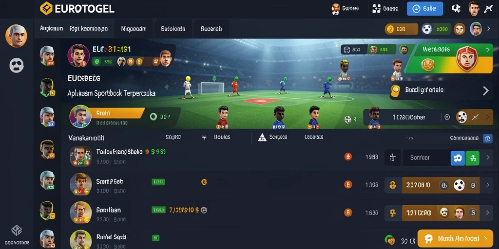 Tampilan antarmuka EUROTOGEL yang menarik dan informatif.