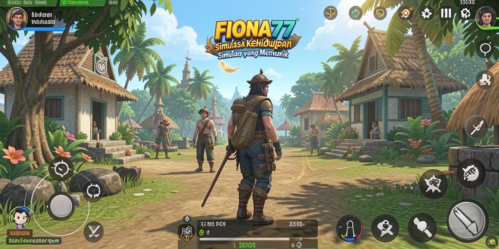 Tampilan gameplay menarik dari FIONA77 dengan interaksi karakter.