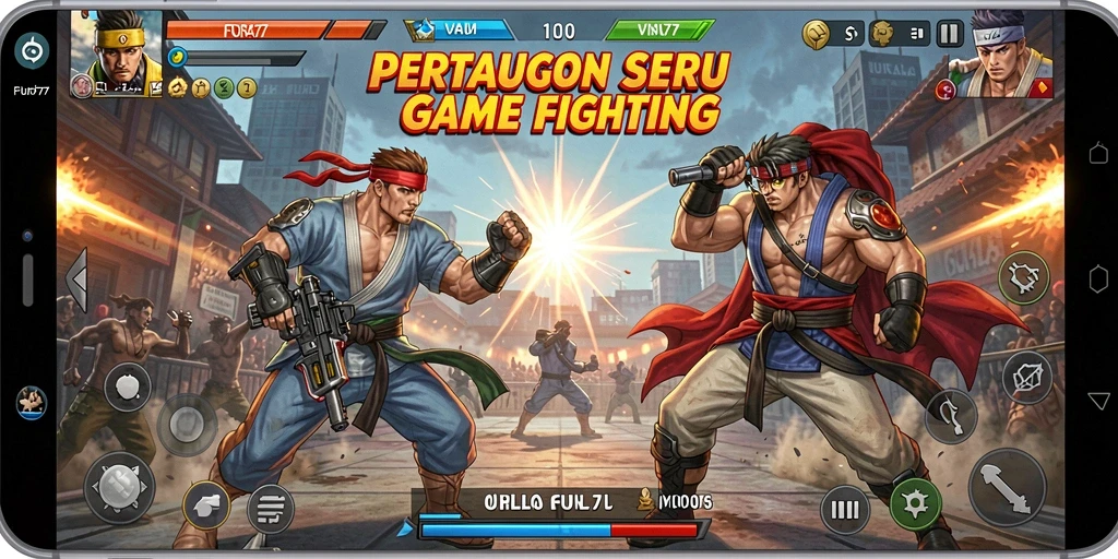 Gameplay FURLA77 dengan aksi pertarungan yang mendebarkan.