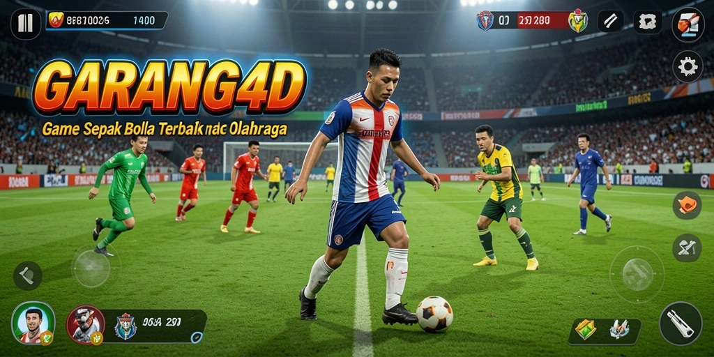 Screenshot GARANG4D menampilkan aksi seru permainan sepak bola.