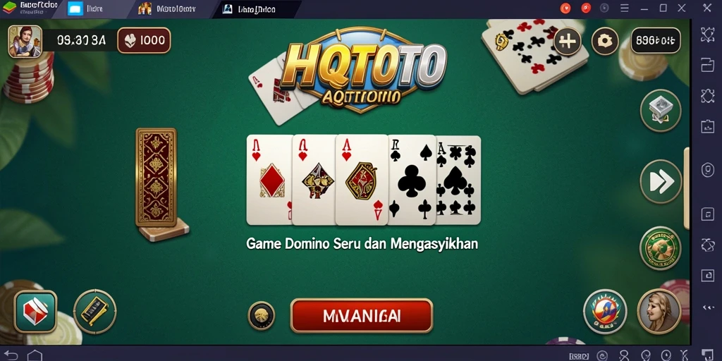 Screenshot gameplay HQTOTO yang menarik dengan aksi domino.
