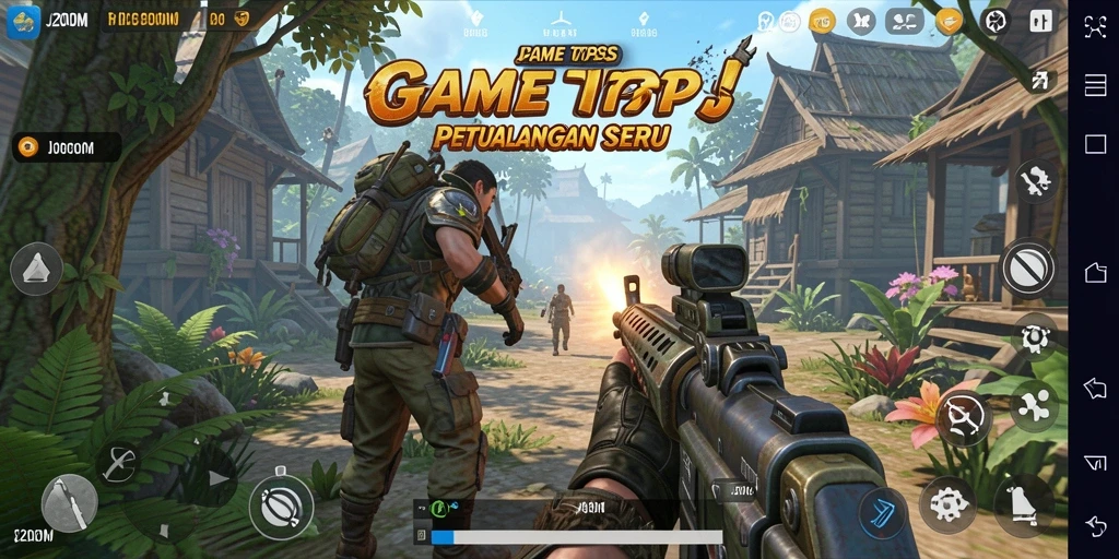 Tampilan seru dari gameplay J200M yang mendebarkan.