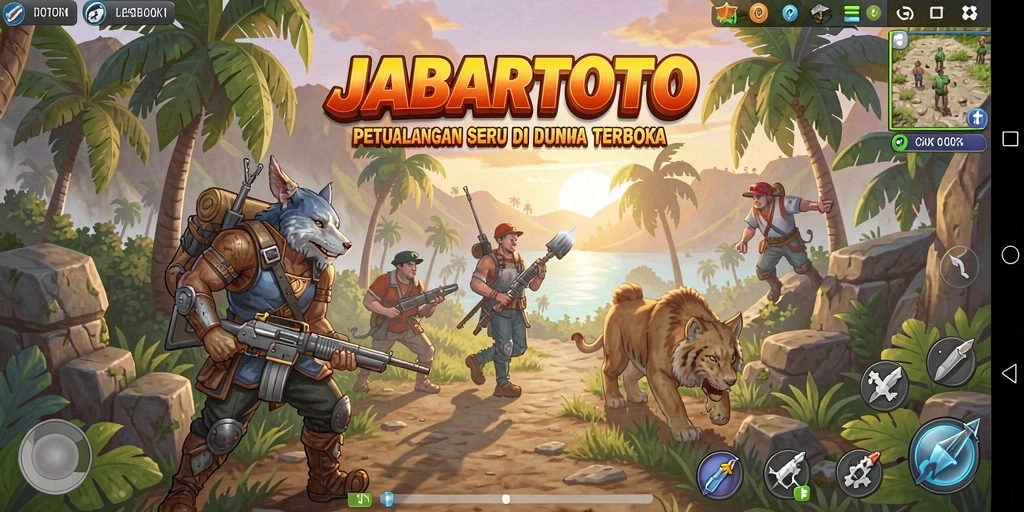Tangkapan layar menampilkan aksi seru dalam dunia terbuka JABARTOTO.