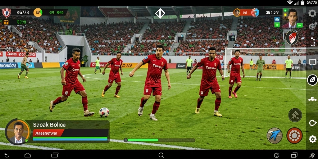 Gambaran gameplay sepak bola yang seru di KG778.