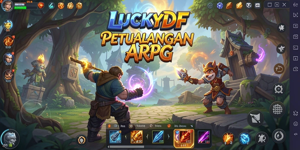 Tampilan luar biasa dari gameplay LUCKYDF yang memikat.