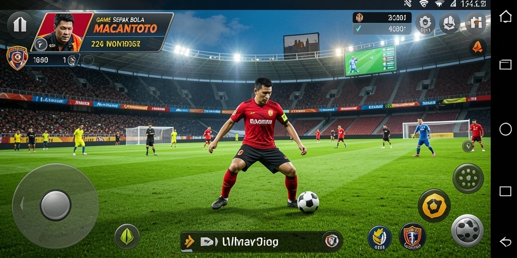 Tampilan gameplay menarik dari <strong>MACANTOTO</strong> yang menyuguhkan aksi sepak bola seru.