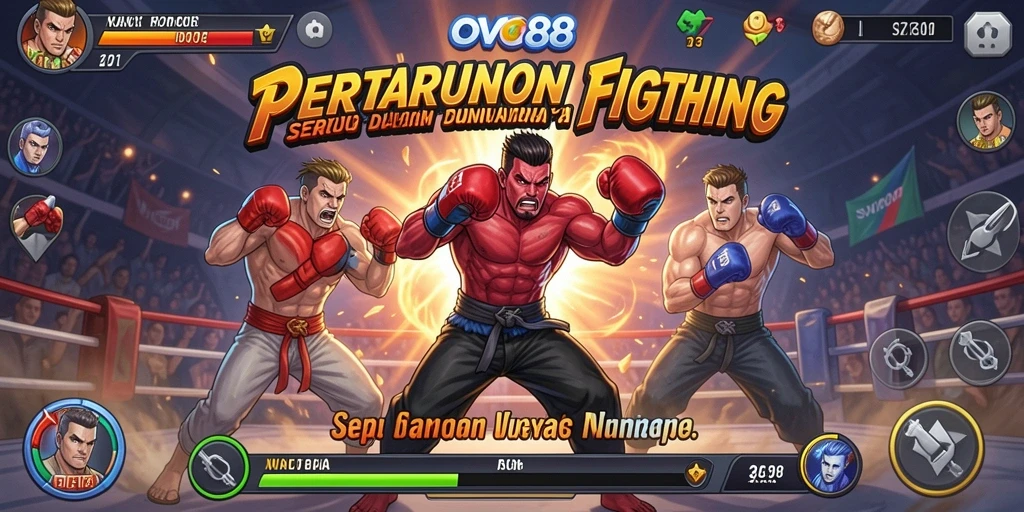 Tangkapan layar OVO88 menunjukkan pertarungan seru dan grafis yang memukau.