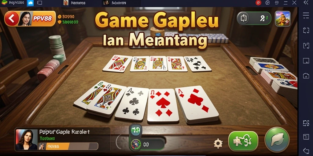Tampilan gameplay seru dalam PPV88 saat bermain Gaple.