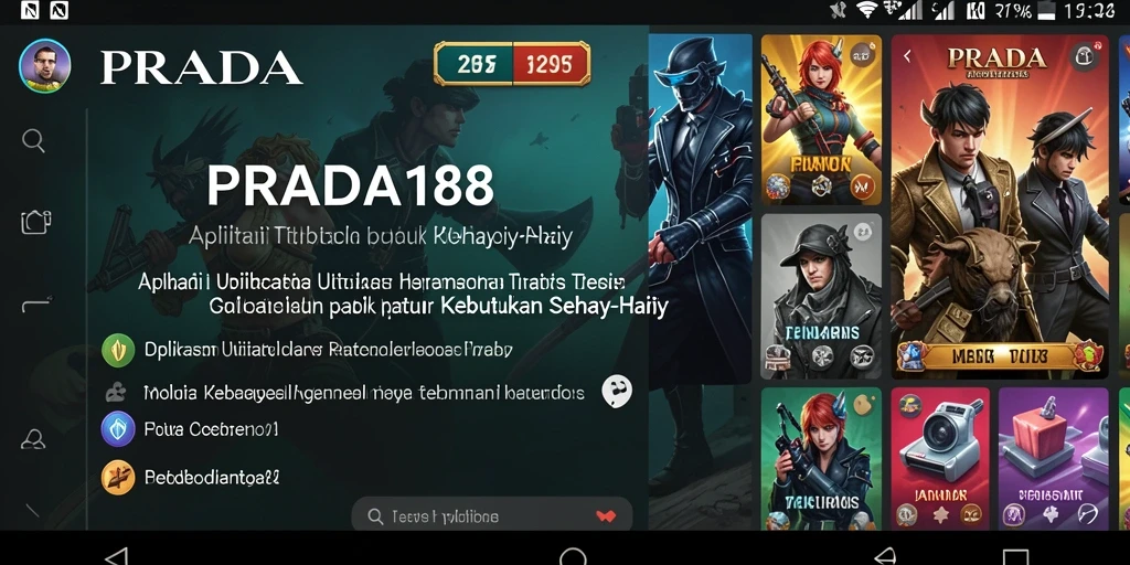 Tampilan antarmuka PRADA188 yang user-friendly dan fungsional