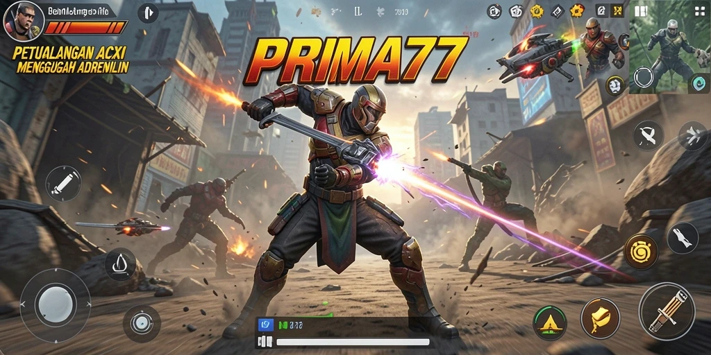Gameplay dinamis dan penuh aksi di PRIMA77.