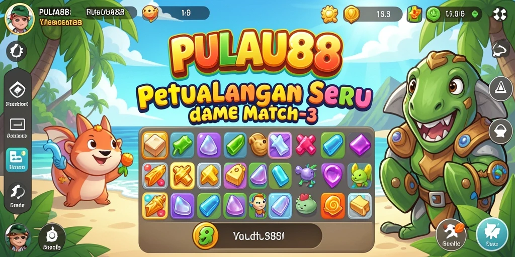 Tampilan gameplay seru dalam PULAU88 yang penuh warna.