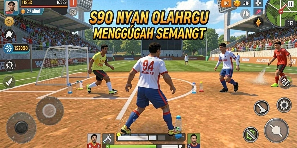 Tampilan gameplay seru di S80, menghadirkan keseruan olahraga.