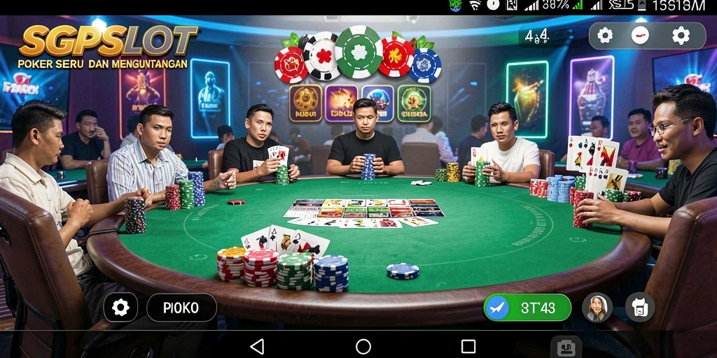 Tampilan gameplay Poker yang menarik di SGPSLOT.
