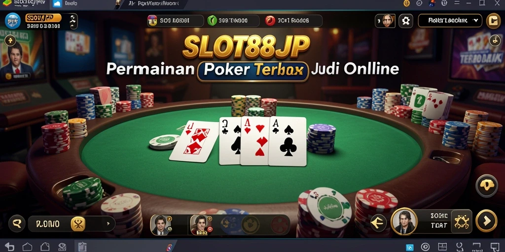 Tampilan screenshot utama SLOT88JP menampilkan gameplay seru Poker online.