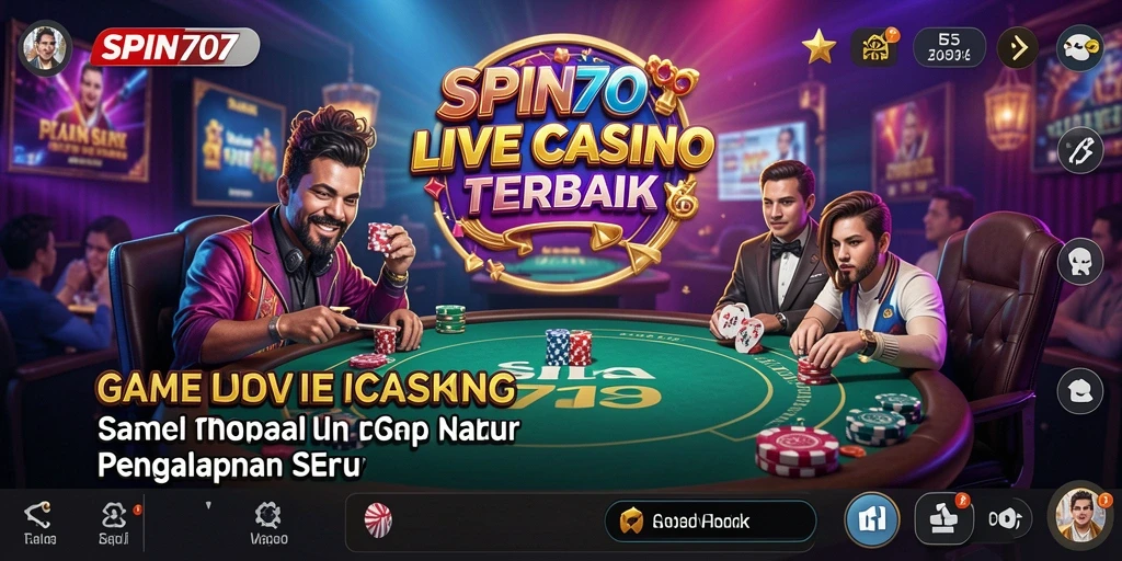 Tampilan gameplay SPIN707 yang imersif dengan dealer langsung.