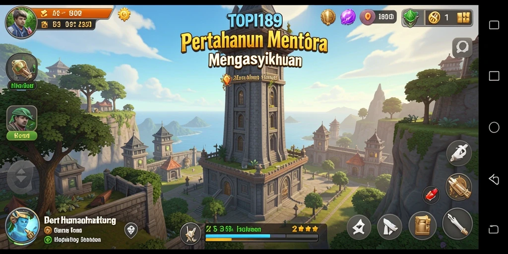 Gameplay seru dari TOPI189 dalam mengatur strategi Tower Defense.
