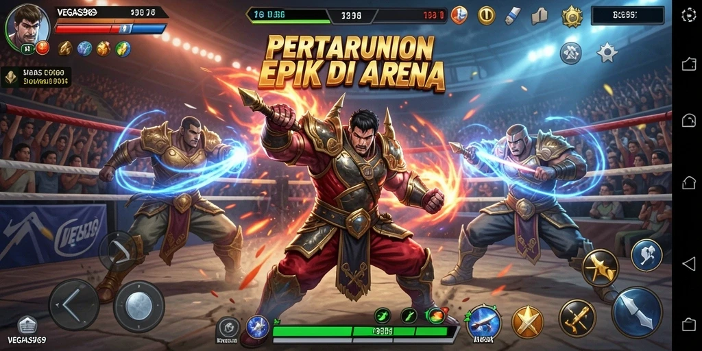 Tampilan gameplay seru dalam arena pertarungan VEGAS969.